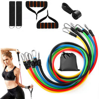 11Pcs Resistance Bands Set workout tube accessories