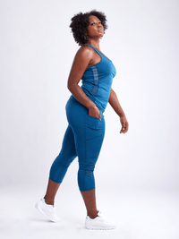 JupiterGear High-Waisted Pilates Leggings with Side Pockets & Mesh Panels