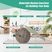Yoga Sitting Ball with Felt Cover and Air Pump