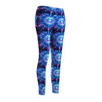 Vibrant Electric Blue Design Activewear Yoga Pants