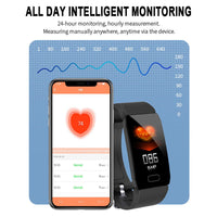 1.14 Smart Band Weather Display Blood Pressure Heart Rate Monitor Fitness Tracker Smart Watch Bracelet Waterproof Men Women Kids - Level Up Fitness Shop