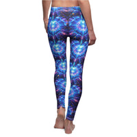 Vibrant Electric Blue Design Activewear Yoga Pants