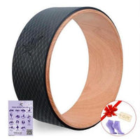 black PU yoga wheel for Pilates and fitness exercises