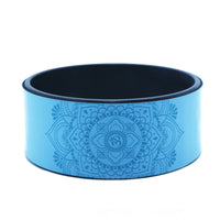 blue PU yoga wheel for yoga and stretching exercises