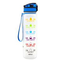 1L Tritan water bottle with time marker White