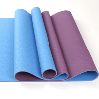 blue and purple 2-tone TPE yoga mats