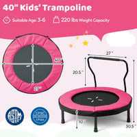 40 inch trampoline for kids indoor setup
