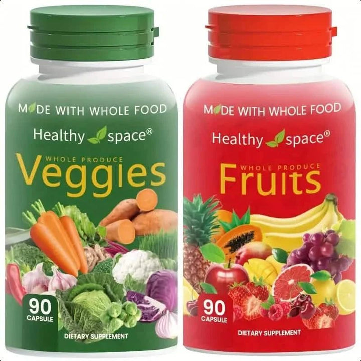 2-Pack Balance Of Nature fruit and vegetable food supplement bottles