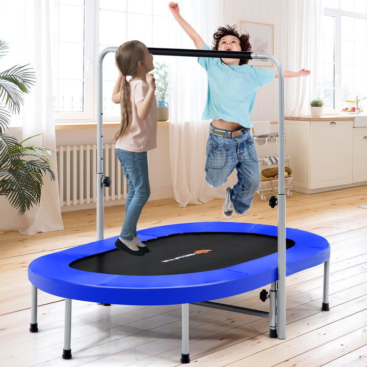 2-Person Foldable Mini Kids Fitness Rebounder Trampoline-Blue - Level Up Fitness Shop