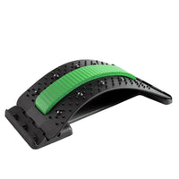 Green back stretcher for lumbar stretching