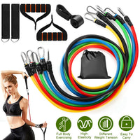 11Pcs Resistance Bands Set portable fitness equipment