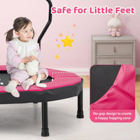 40 inch kids trampoline with no-gap safety design and padded frame