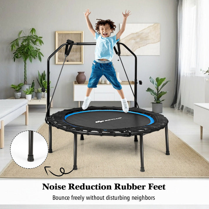 40 inch foldable fitness rebounder with resistance bands