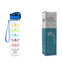 1L motivational water bottle for fitness White
