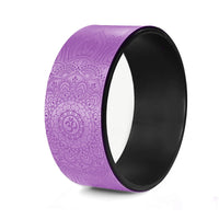 purple PU yoga wheel for yoga stretching and mobility