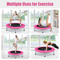 compact 36-inch folding trampoline for home exercise