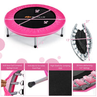 36 inch mini folding trampoline folded for storage