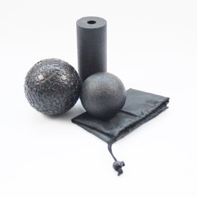 3-in-1 Foam Roller Massage Set | Yoga Recovery with foam roller, massage balls and carry bag