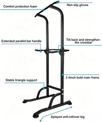 Sport Power Tower Workout Dip Station Pull Up Bar