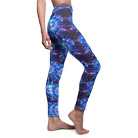 Vibrant Electric Blue Design Activewear Yoga Pants