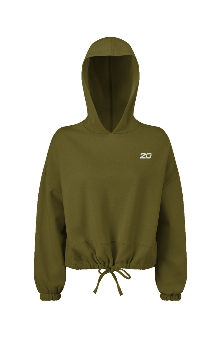 Cropped Oversize Hooded Sweatshirt