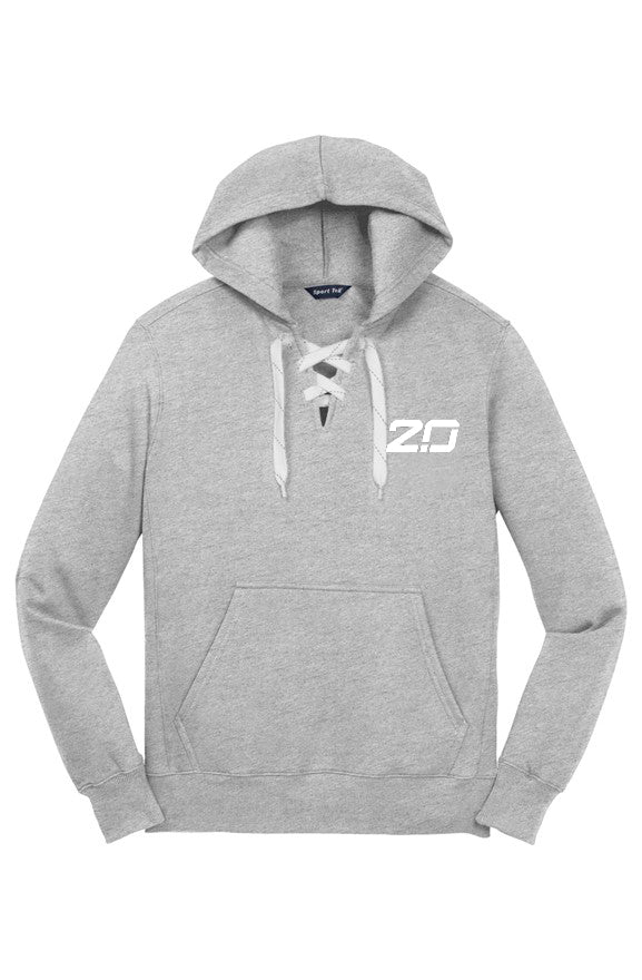 Lace Up Pullover Hooded Sweatshirt