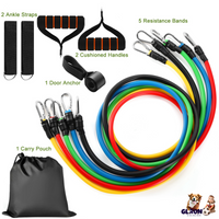 11Pcs Resistance Bands Set home workout equipment
