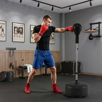 Height Adjustable Punching Bag with Stand for Teens & Adults