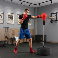 Height Adjustable Punching Bag with Stand for Teens & Adults