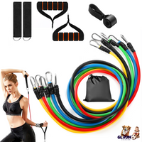 11Pcs Resistance Bands Set with door anchor