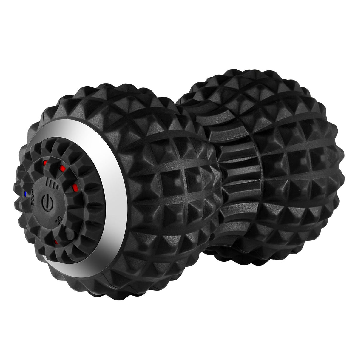 Black textured electric massage ball for muscle relief