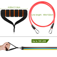 11Pcs Resistance Bands Set with ankle straps
