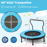 40 inch children's trampoline outdoor setup
