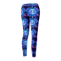 Vibrant Electric Blue Design Activewear Yoga Pants