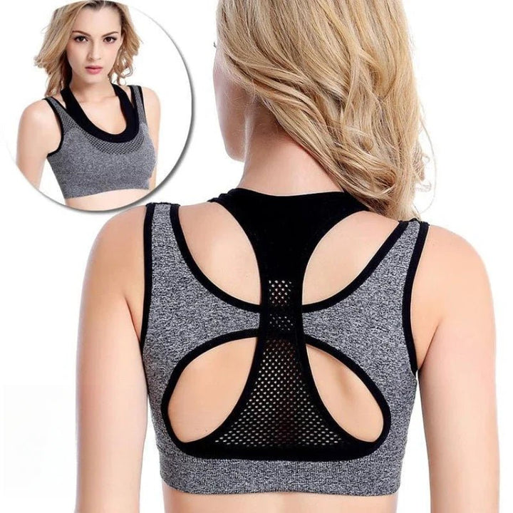 6 Colors Sports Bra Women Cross Hollow Back Gym Jogging Crop Top Female Tops Yoga Fitness Shockproof Vest Sport Bras for Women - Level Up Fitness Shop