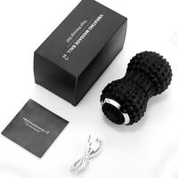 Black electric massage ball with massage accessories