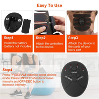 ABS Stimulator Muscle Toner EMS Abdominal Toning Belts Body Fitness Trainer w/ 6Modes