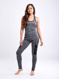 JupiterGear High-Waisted Pilates Leggings with Side Pockets & Mesh Panels