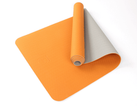 orange TPE yoga mat for home workouts
