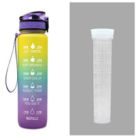 1L motivational water bottle for fitness