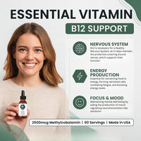 Vitamin B12 Liquid Drops – 2500 mcg methylcobalamin