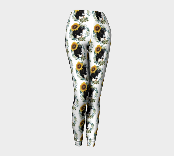 Cute Black Puppy Printed Yoga Leggings