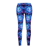 Vibrant Electric Blue Design Activewear Yoga Pants