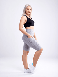 JupiterGear High-Waisted Scrunch Yoga Shorts with Hip Pockets