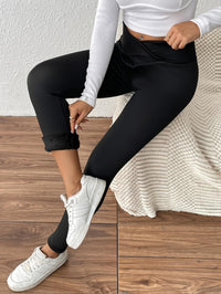 Popular Cross-Border Yoga Pants With Fleece, Cross High-Waisted, Breathable, Butt-Lifting, Tummy Control, Sports Outdoor Leggings For Women