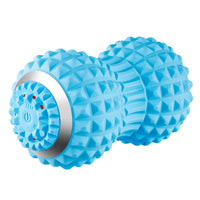 Blue electric massage ball with textured surface