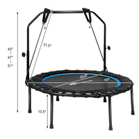 Foldable mini fitness trampoline for home workouts