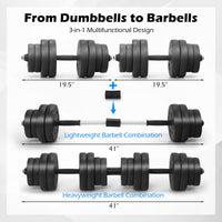 Adjustable Dumbbells 66 LBS Free Weights with Connectors for Home Gym Fitness Workout