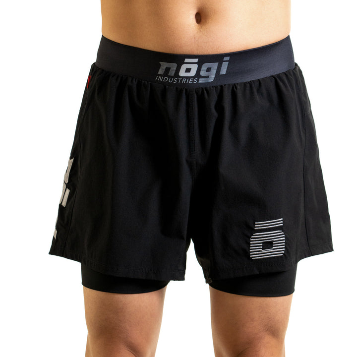 Ghost 5" Premium Lined Grappling Shorts – Obsidian Black