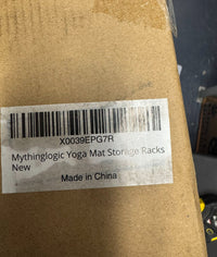 Packaged yoga mat storage rack